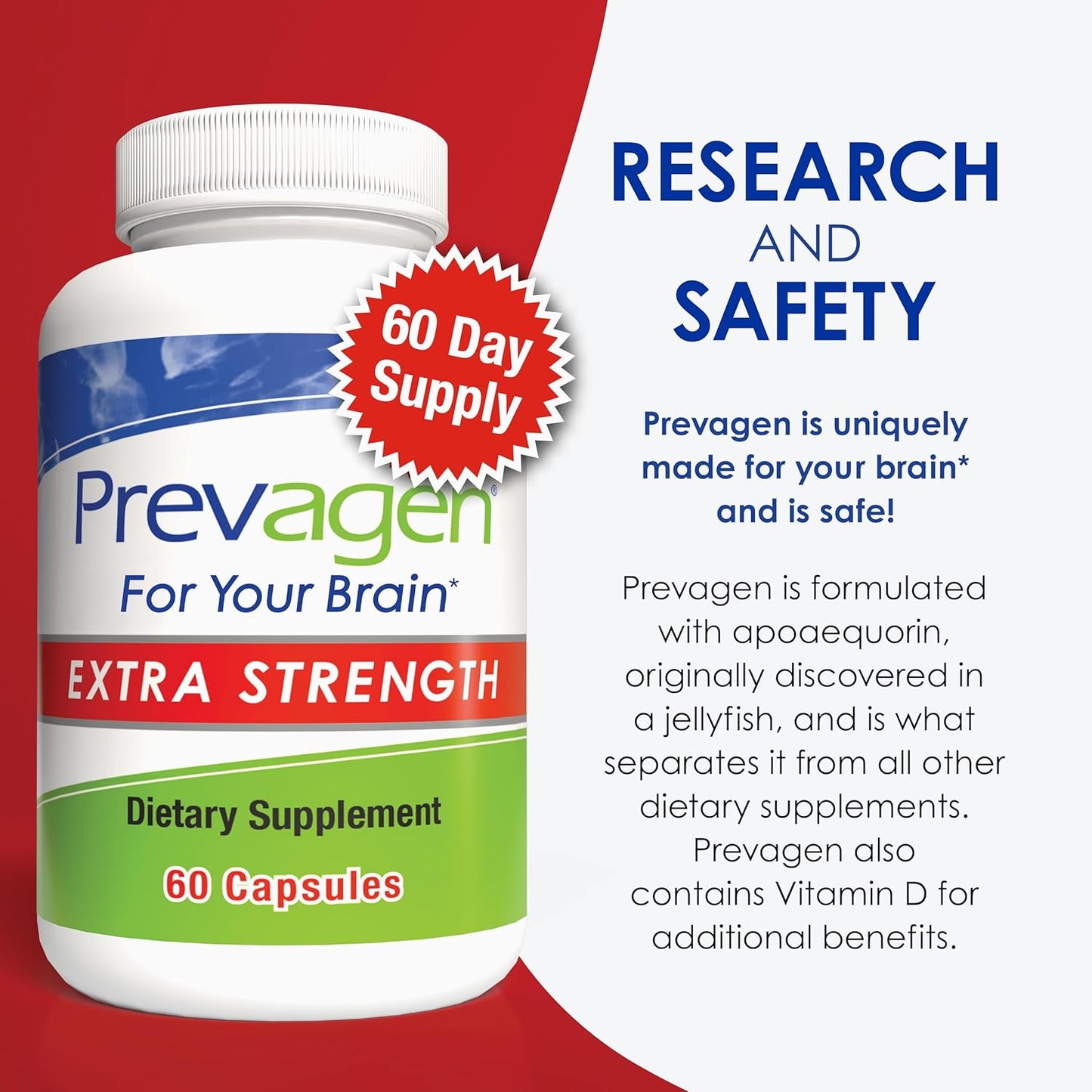 Prevagen® Extra Strength Capsules 20mg, 60count ( Pack of 3 )